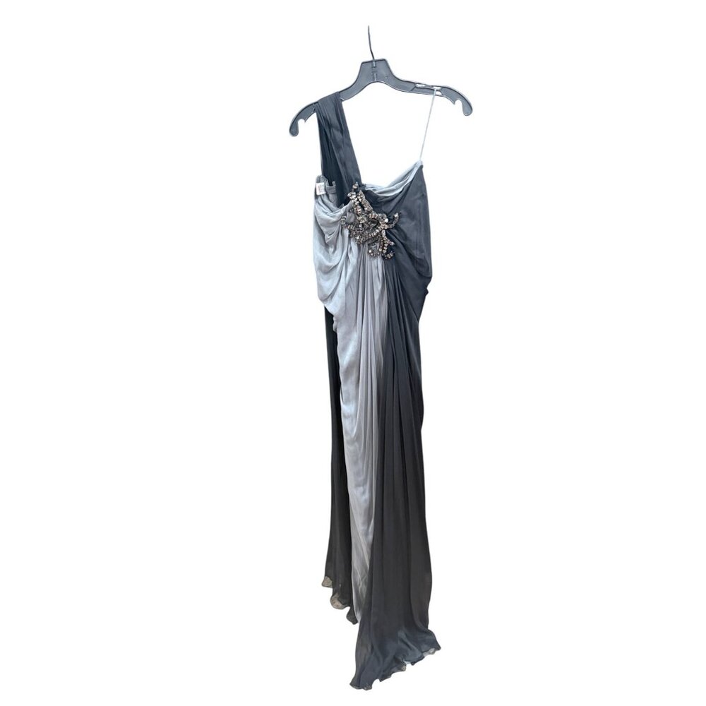Alberta Ferretti Ombre One-Shoulder Evening Gown